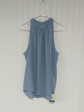 HALARA Dusty Blue High-Neck Tank Top